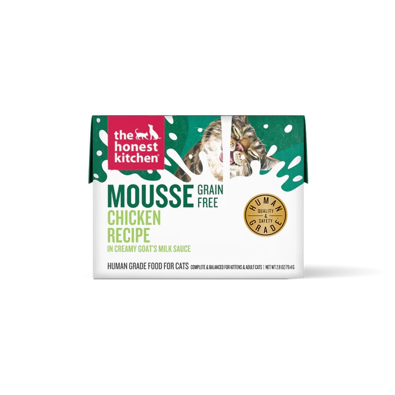 The Honest Kitchen Grain Free Mousse Wet Cat Food - Chicken with Goat's Milk - 2.80oz Tetra Pak