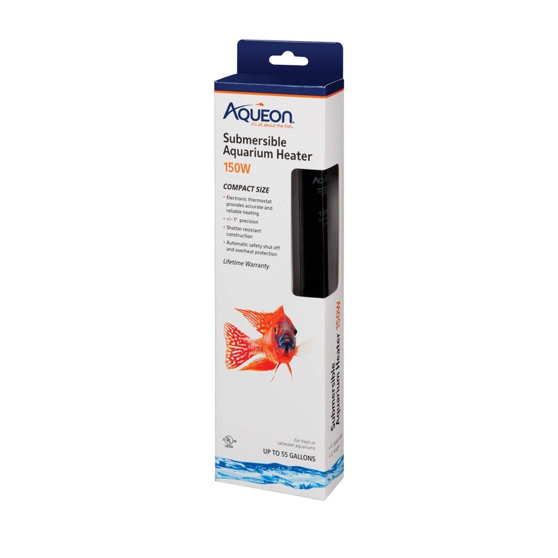 Aqueon Glass Submersible Aquarium Heater  150W