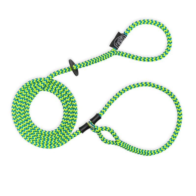 Harness Lead Peacock Blue Lime SM