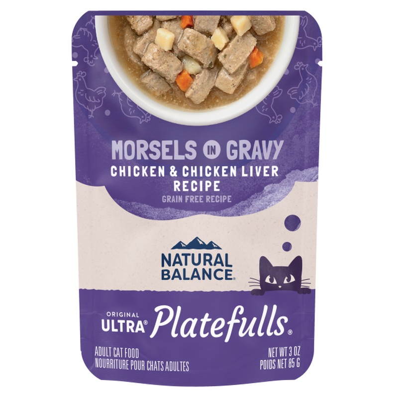 Natural Balance Platefulls Indoor Wet Cat Food - Chicken & Chicken Liver - 3oz Pouch