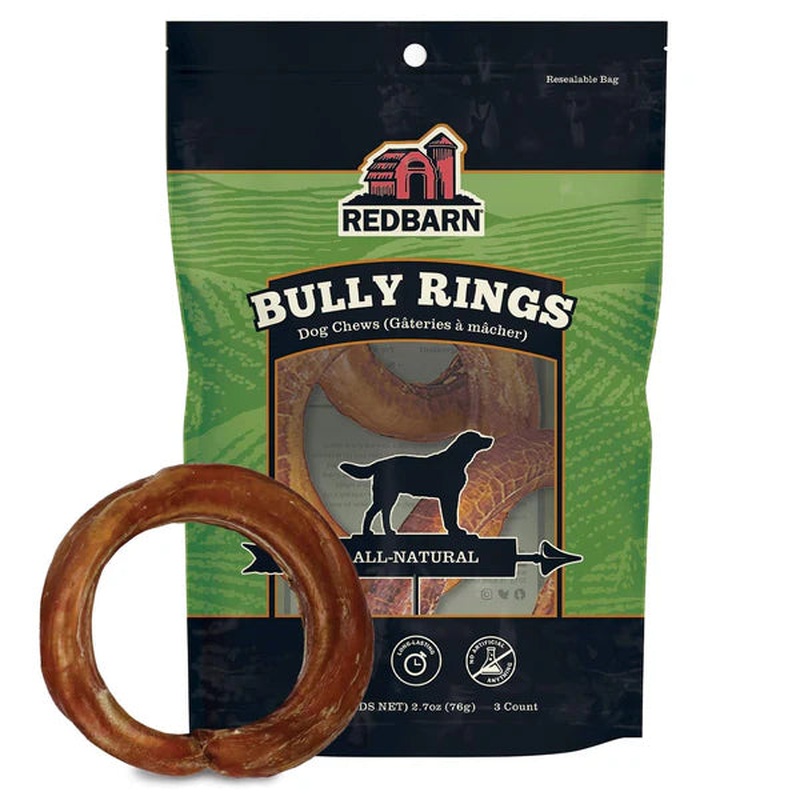 Redbarn Bully Ring Dog Treat - Beef - 3pk