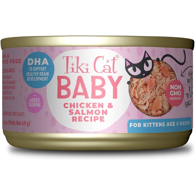 Tiki Cat Baby Whole Foods Chicken & Salmon Recipe Cat Food 2.4oz
