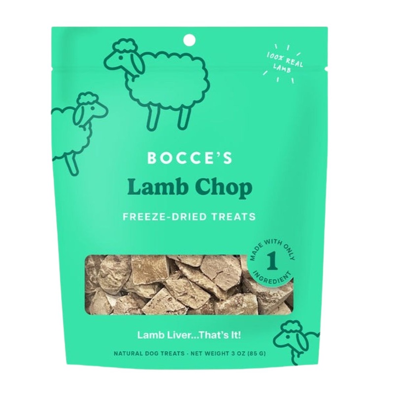 Bocce's Lamb Chop Freeze-Dried Dog Treats 3oz