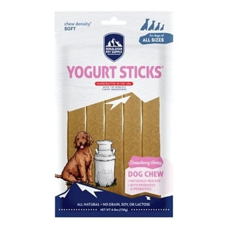 Himalayan Pet Dog Chew Yogurt Strawberry Honey Sticks Dog Treats 4.8oz