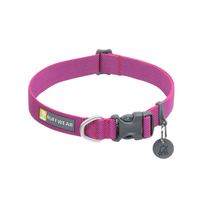RuffWear Hi & Light Dog Collar - 9-11" - Alpenglow Pink