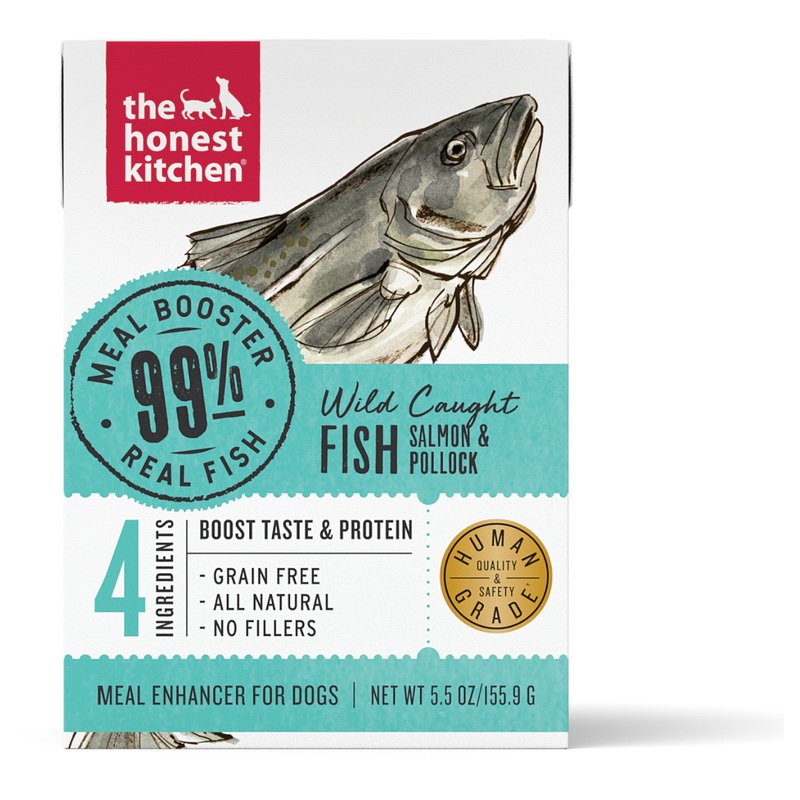 The Honest Kitchen Meal Booster Dog Food Topper - 99% Salmon & Pollock - 5.5oz Tetra Pak