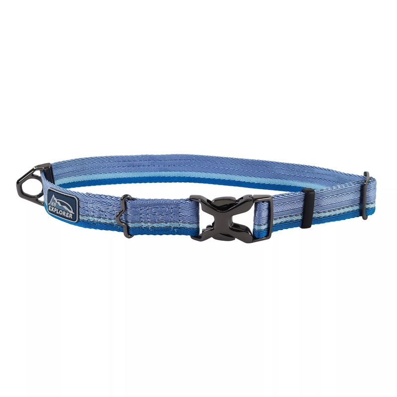 Costal K9 Explorer Trek Adjustable Dog Collar -  Medium 12-18" - Glacier