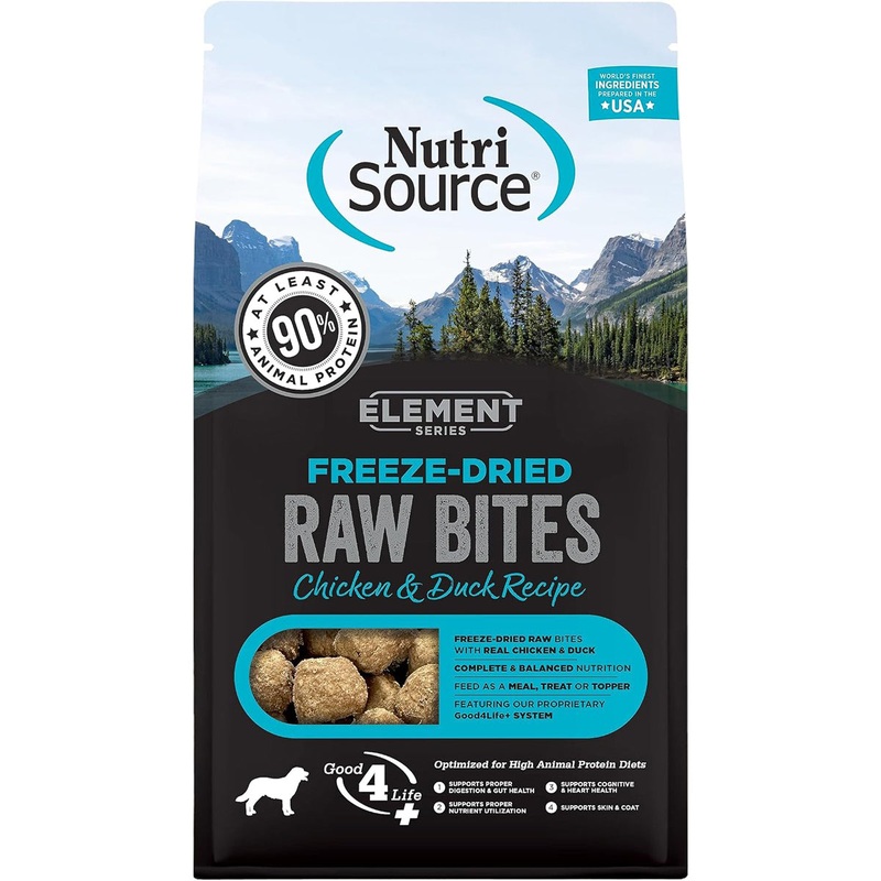 NutriSource Element Series Freeze-Dried Chicken Duck Raw Bites for Dog 2.5oz