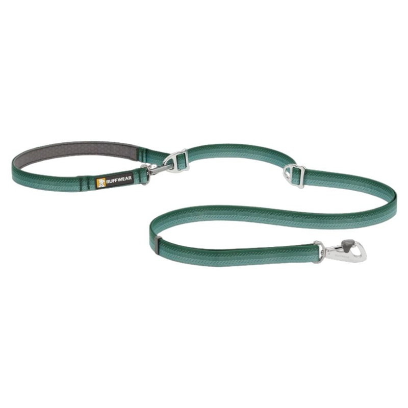 RuffWear Switchbak Double-Ended Dog Leash 7' River Rock Green