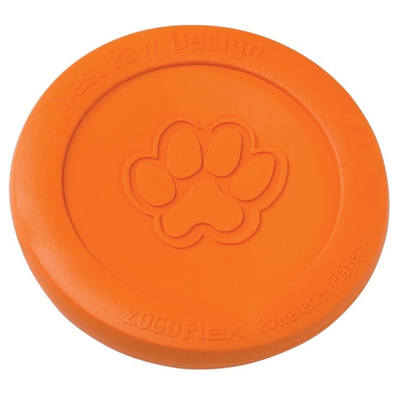 West Paw Zisc Dog Toy Tangerine Large