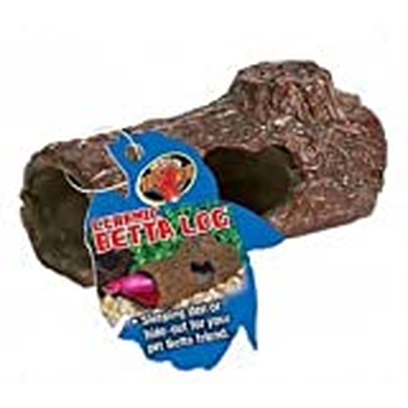 Zoo Med Betta Ceramic Log Betta Fish Hideout