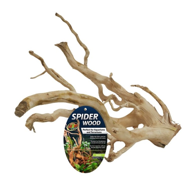 Zoo Med Medium Spider Wood for Aquariums and Terrariums - Tan