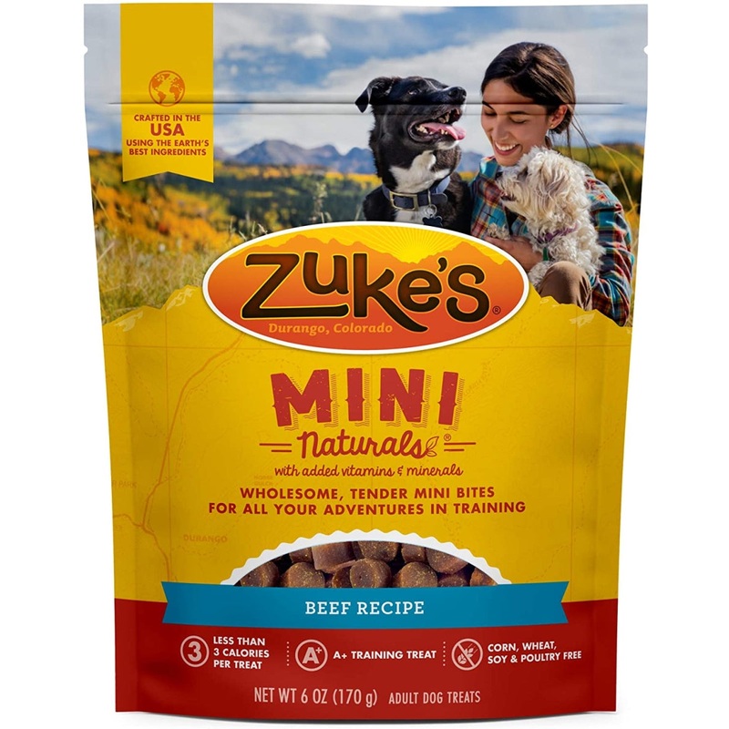 Zuke's Mini Naturals Training Dog Treats Beef Recipe - 6 oz Pouch