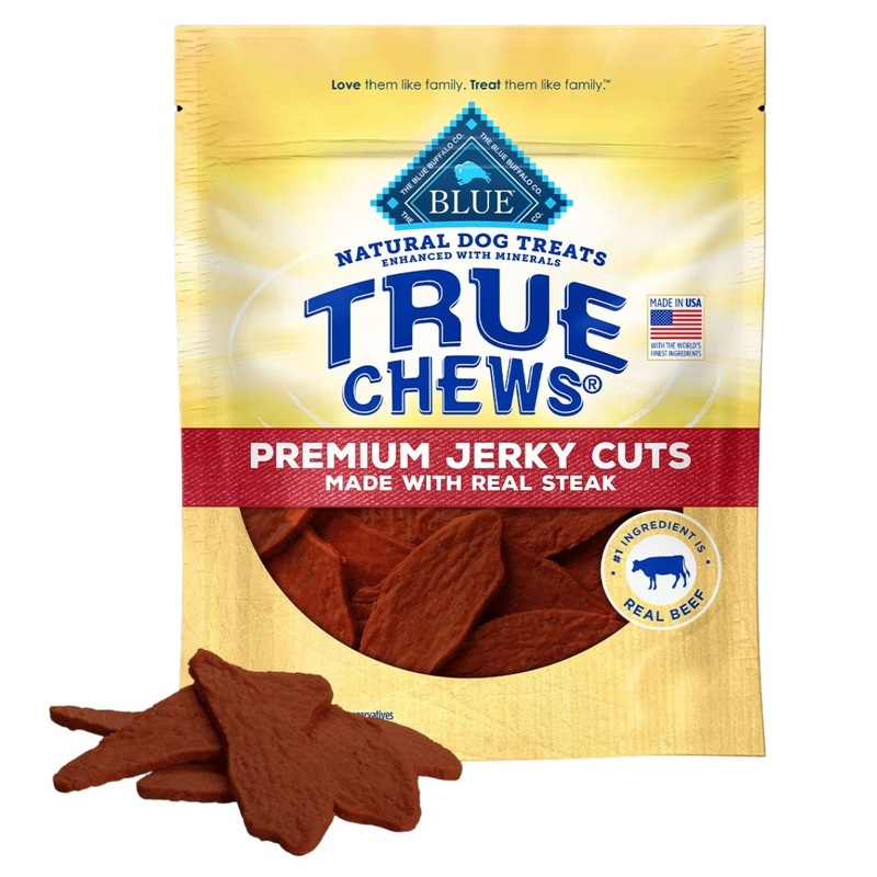 Blue Buffalo True Chews Jerky Cuts Real Steak Dog Treats 10oz