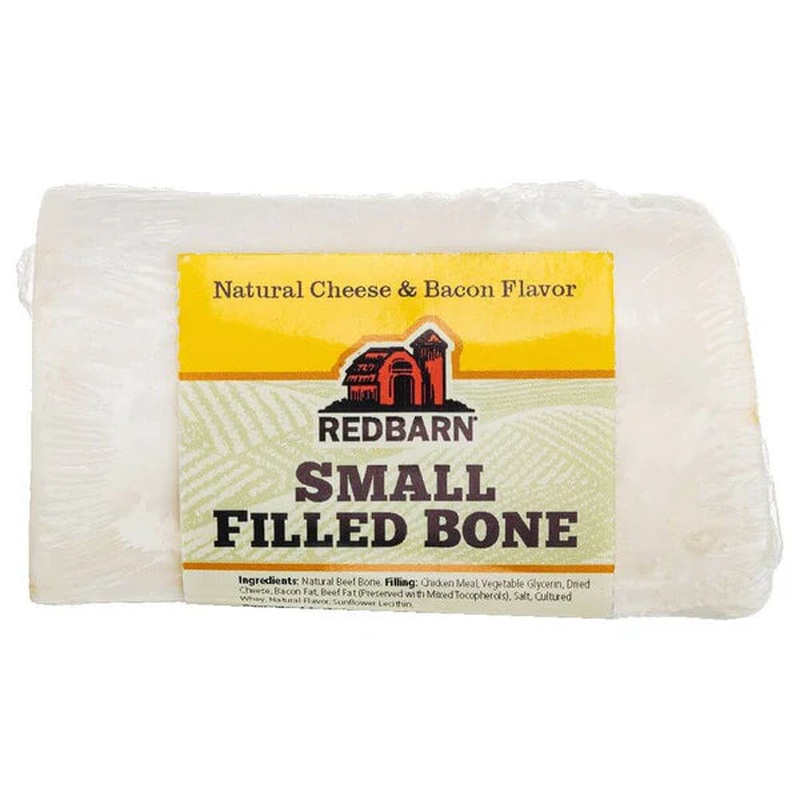 Redbarn Natural Cheese & Bacon Filled Dog Bone - Small 3"