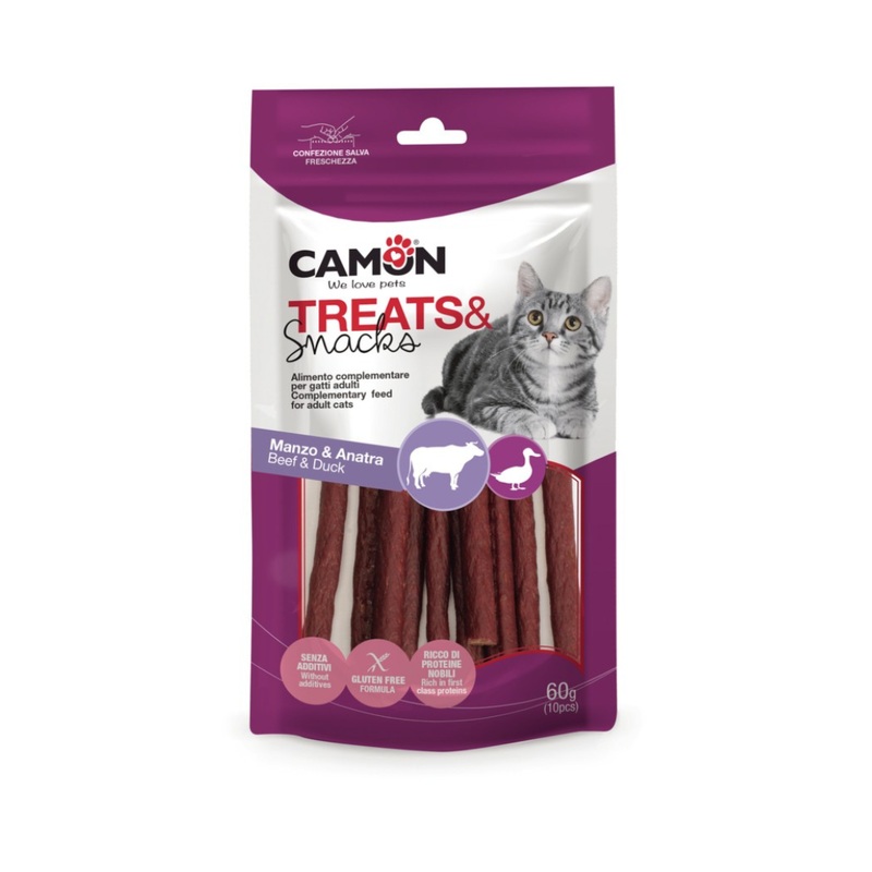 Beef and duck sticks (60g - 10pcs) - 12 bags in di