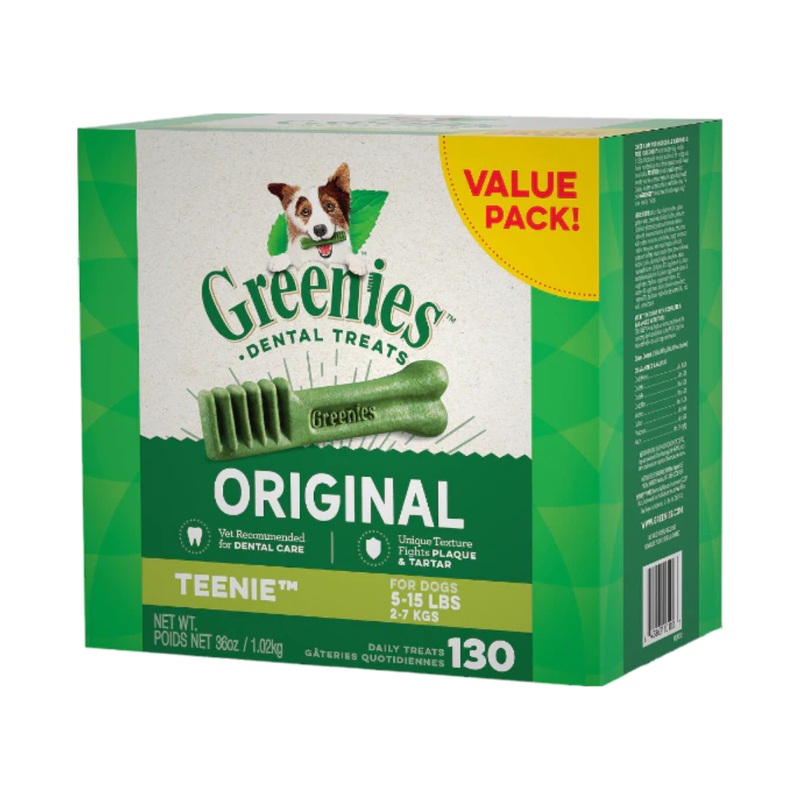 Greenies Original Teenie Dental Dog Treats 36oz/130pk