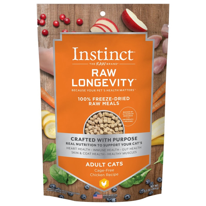 Instinct Raw Longevity 100% Freeze-Dried Raw Meals Cage-Free Chicken Cat Food 9.5oz