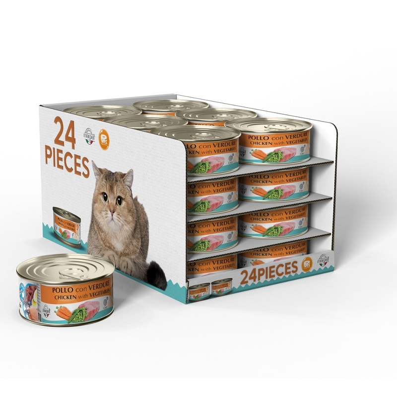 AEQUIL. CHEF  chicken/vegetables 24x80g