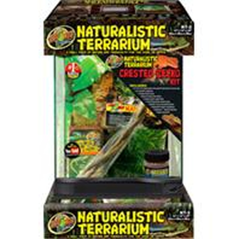 zoo med naturalistic terrarium - crested gecko kit multi-colored