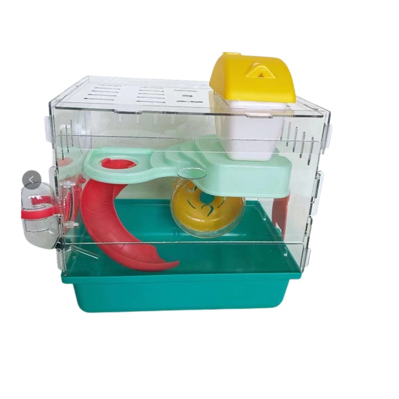 Acrylic Medium Castle hamster cage green 27*21*30 cm