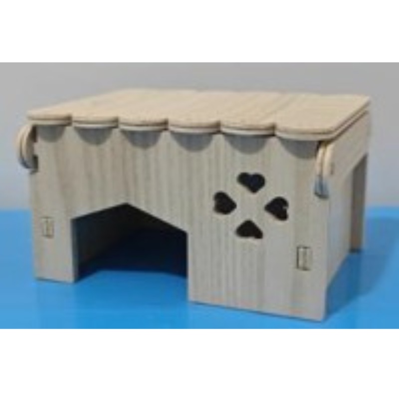 Wooden Flat Roof Bedroom small pets 12*10*7.5 cm