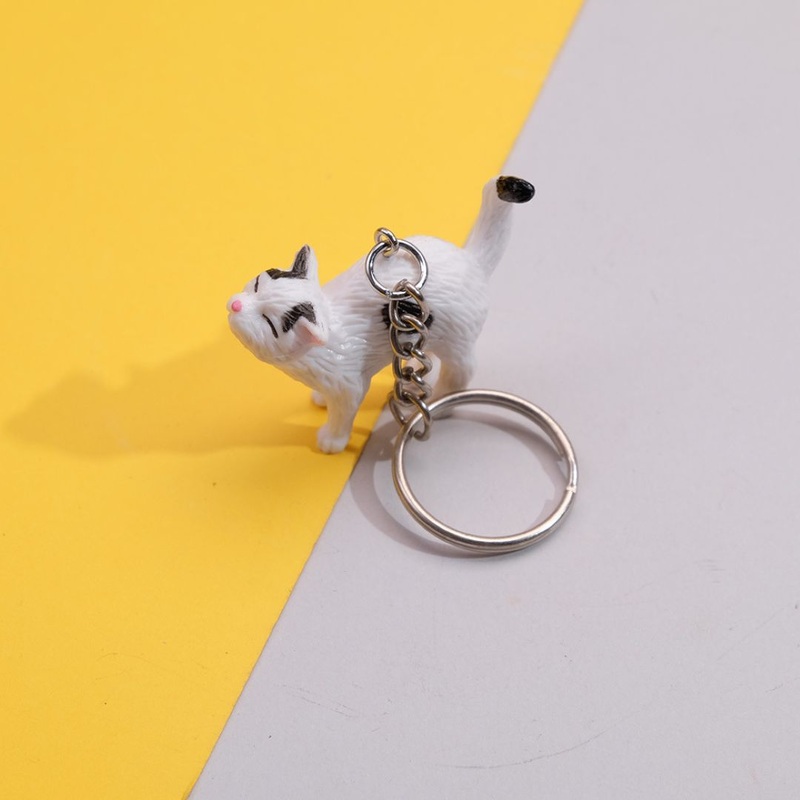 White Cat Keychain