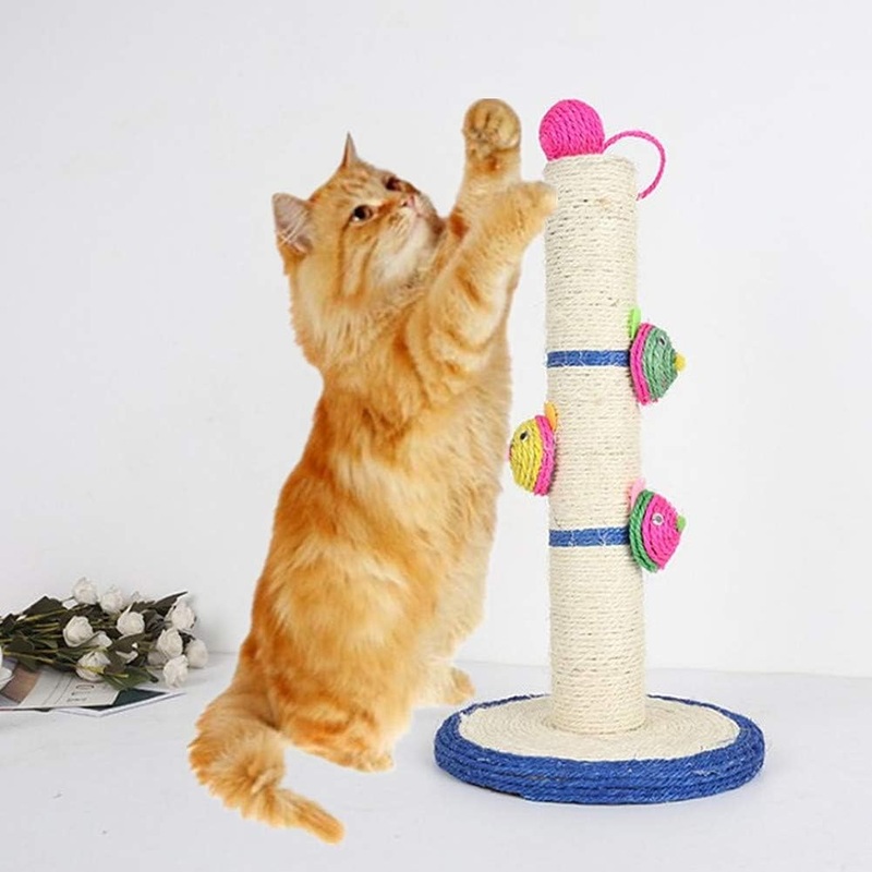 Bee Design Cat Scratching Post With Toy
