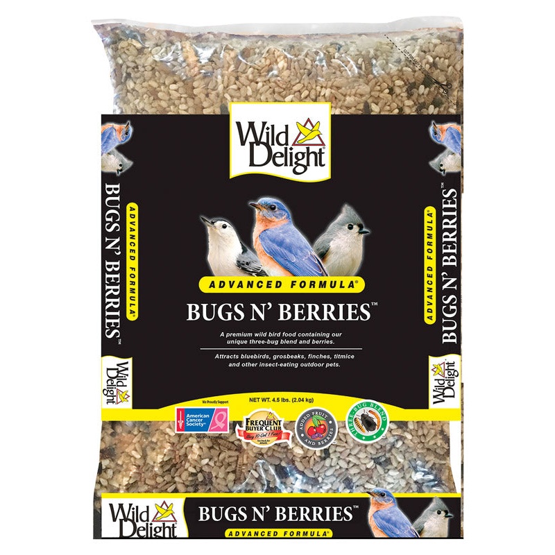 Wild Delight Advanced Formula Bugs N  Berries Wild Bird Food  4.5 lb