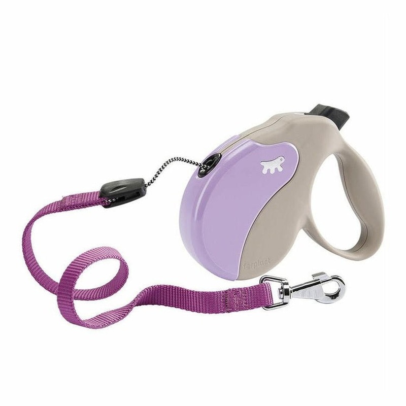 Amigo L Cord Retractable Dog Lead Beige-Lilac