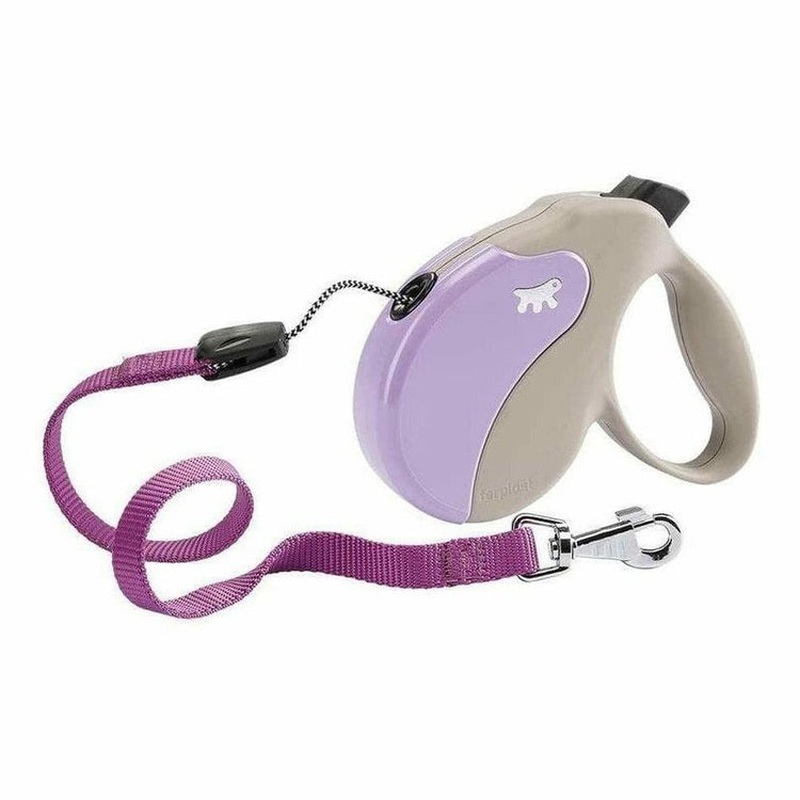 Amigo Medium Beige-Violet Retractable Dog Lead
