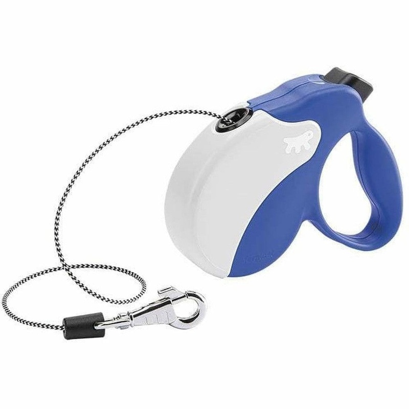 Amigo Mini Blue-White Retractable Dog Lead
