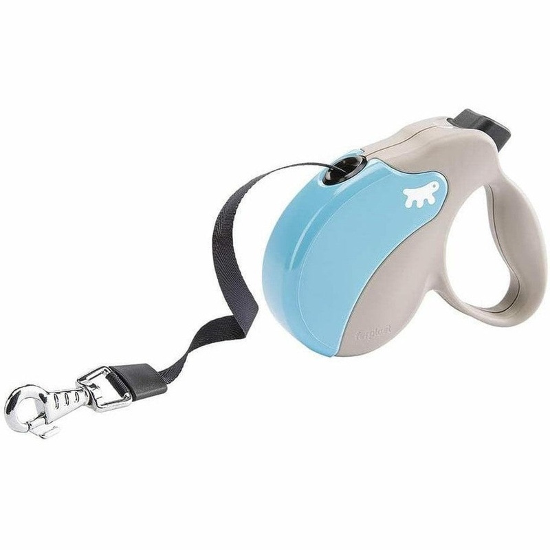 Amigo Small Beige-Blue Retractable Dog Lead