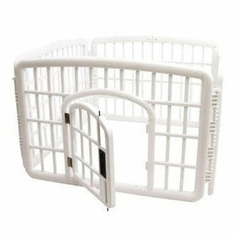 ALASKA FOLDABLE PUPPY PEN WITH DOOR WHITE