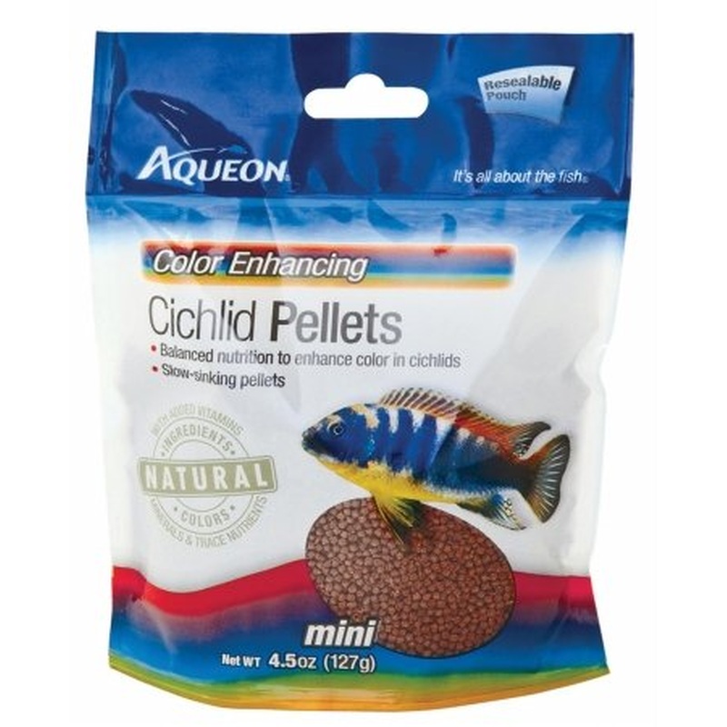 Aqueon Cichlid Color Enhancing Fish Food 4.5 ounces