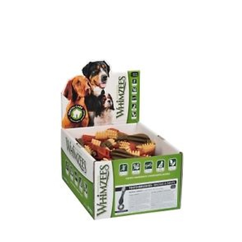 Whimzees 1527  Brushzees Medium Dental Treats - Bulk