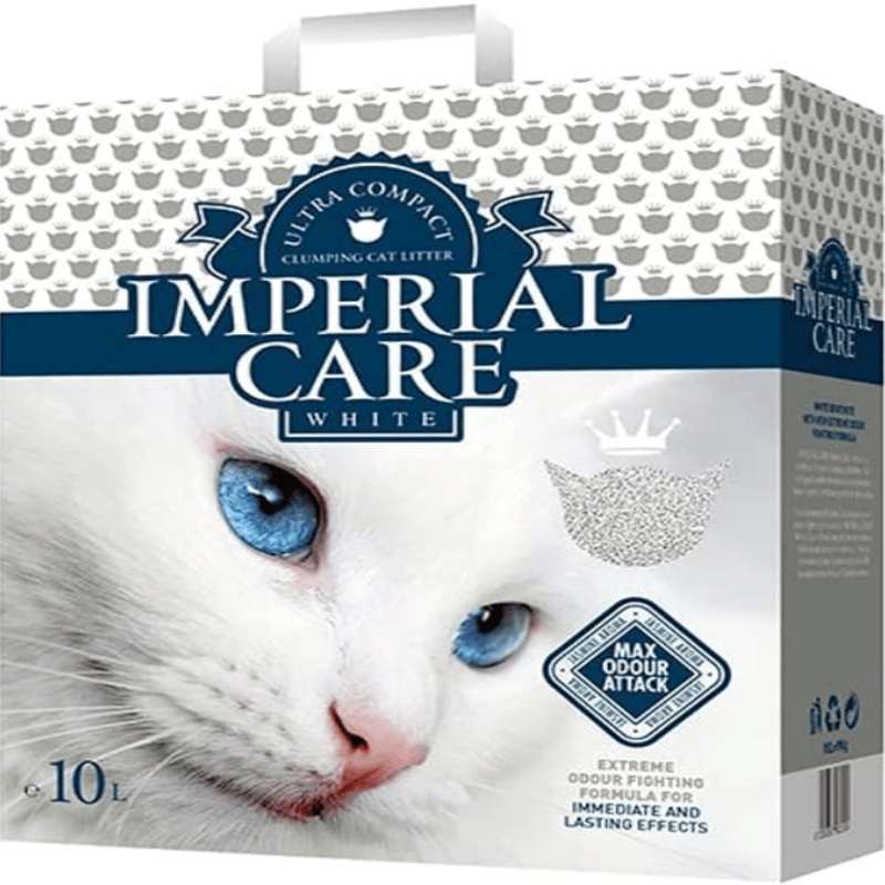WHITE premium clumping cat litter-ultra compact granulation-with MAX ODOUR ATTACK JASMINE AROMA 10L
