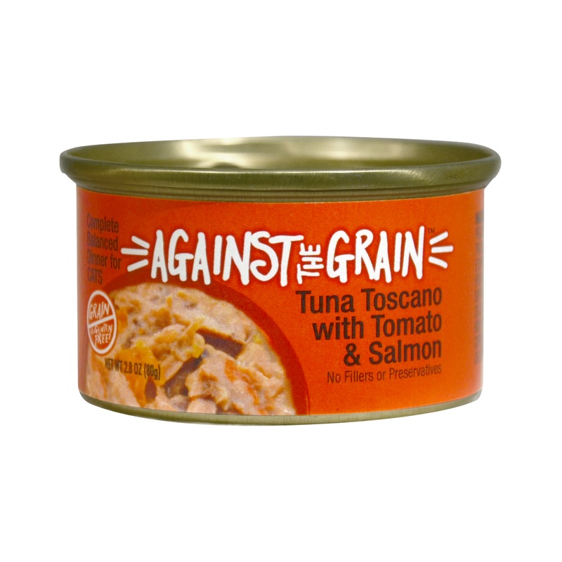 Against the Grain Tuna Toscano With Salmon & Tomato Dinner For Cats 24-2.8 oz cans