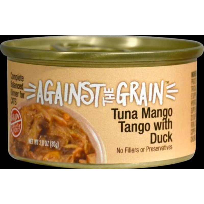 Against the Grain Tuna Mango Tango With Duck Dinner For Cats 24-2.8 oz cans