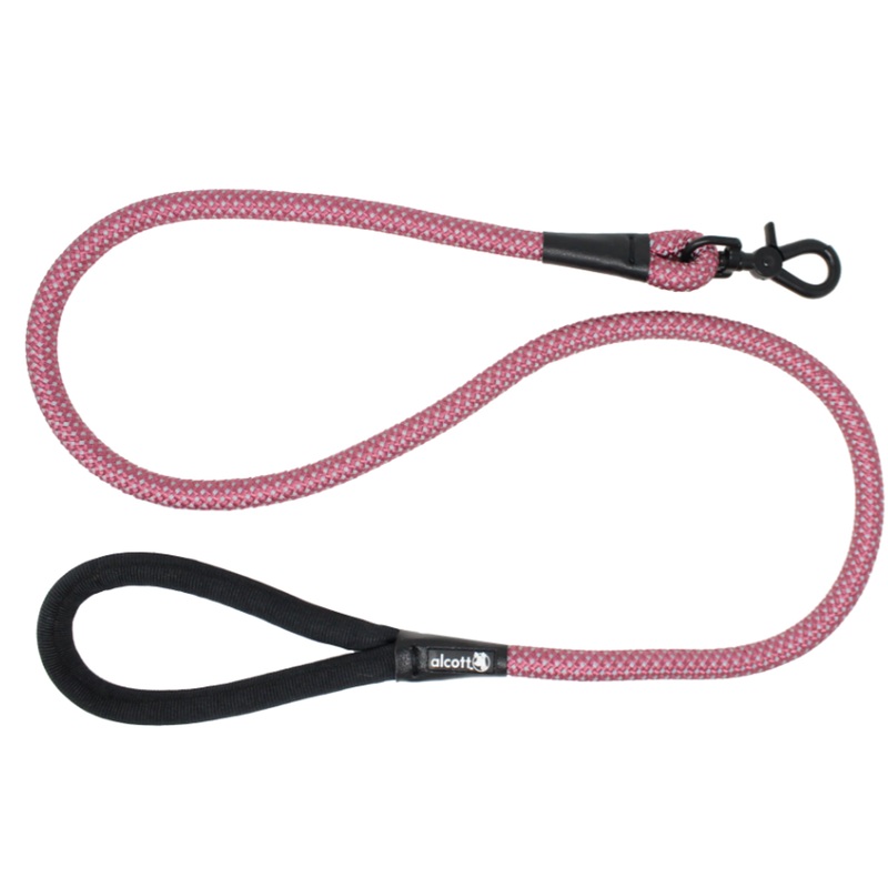 Alcott Adventure Rope Leash Reflective Stitching 5' Red
