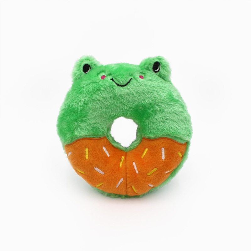Zippy Paws Donutz Buddies Frog Dog Toy