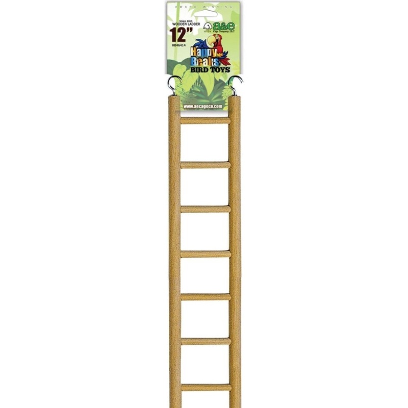 A&E Cage Co Small Bird Wooden Hanging Ladder