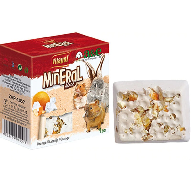 A&E Cage Co Orange Flavored Mineral Block Small