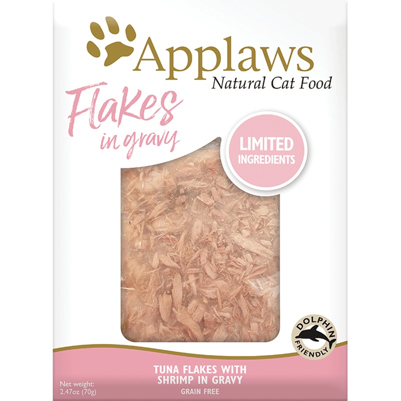Applaws Pouch Cat Food Grain Free Tuna Shrimp 2.47oz