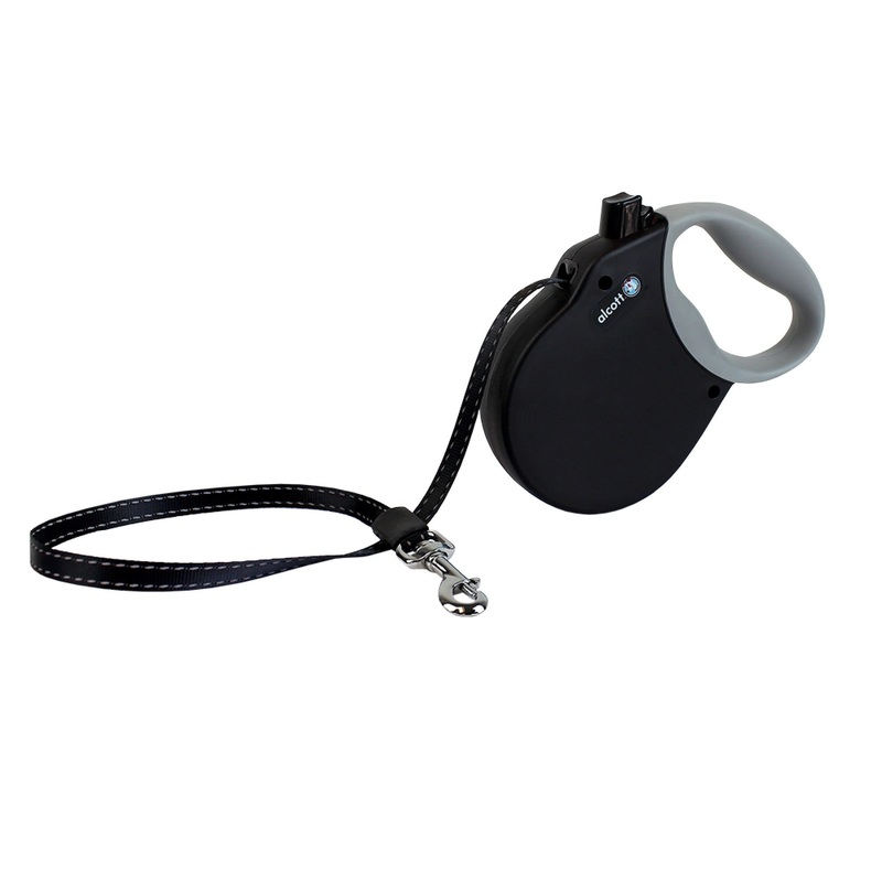 Alcott Retractable Leash Medium Up To 65 Pounds Black