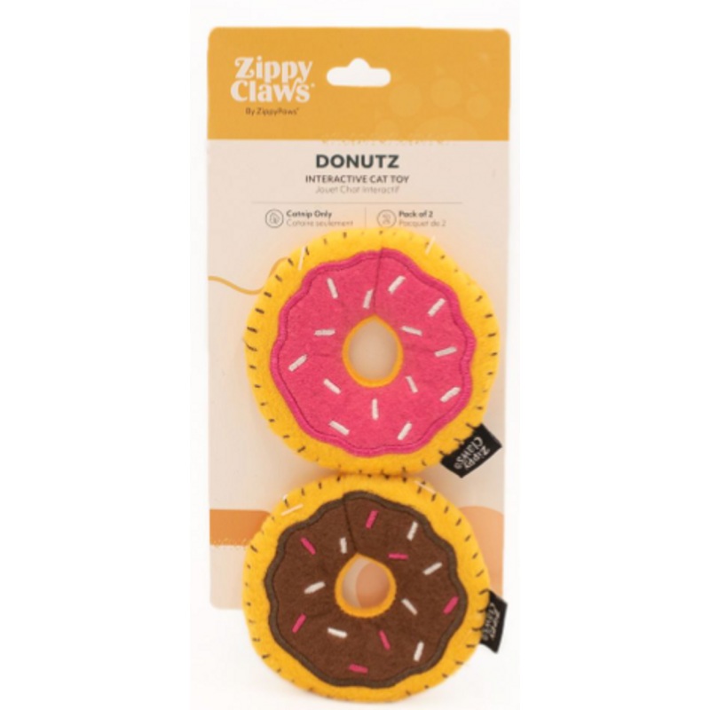 ZippyClaws Donuts Cat Toy 2pk