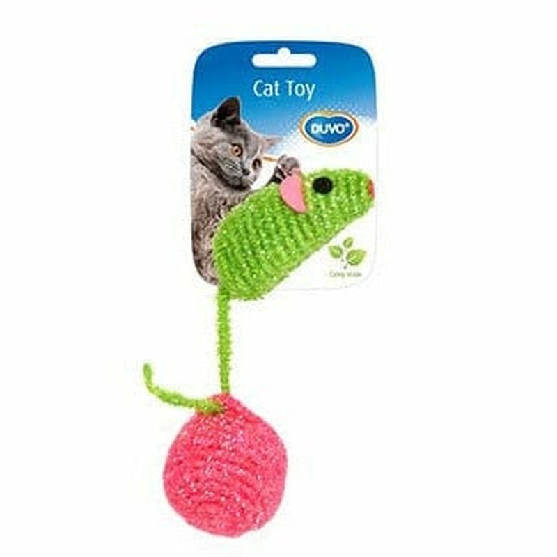 Assortment Mouse And Ball Nylon 10x4x4cm green/pink