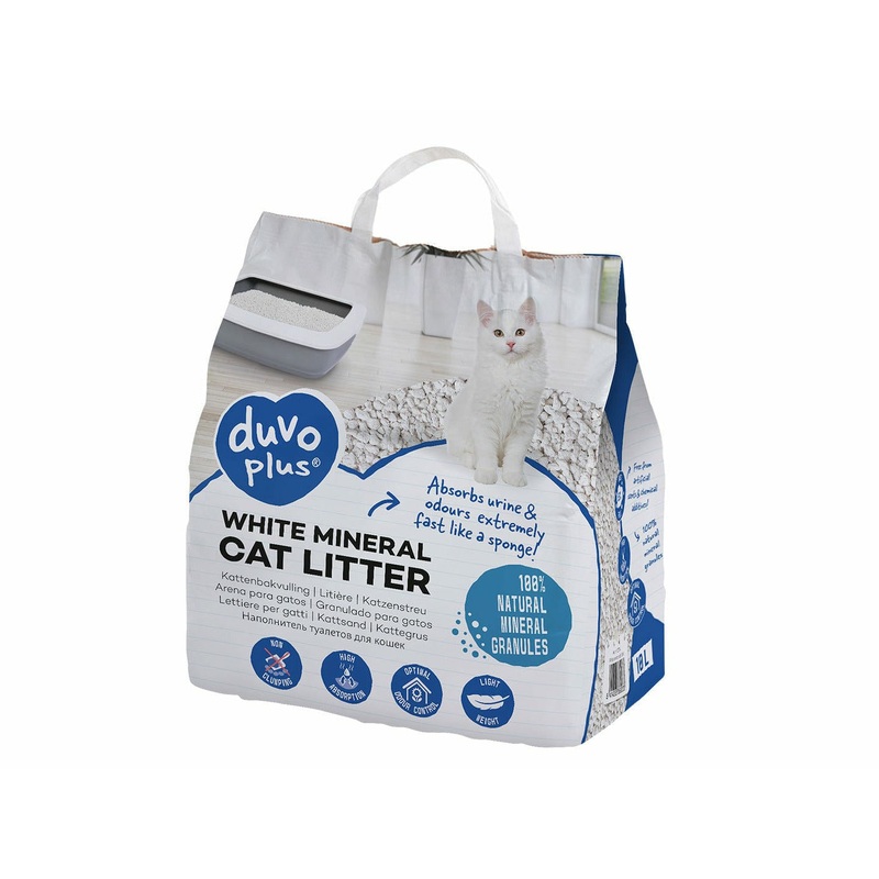 White mineral cat litter 10L