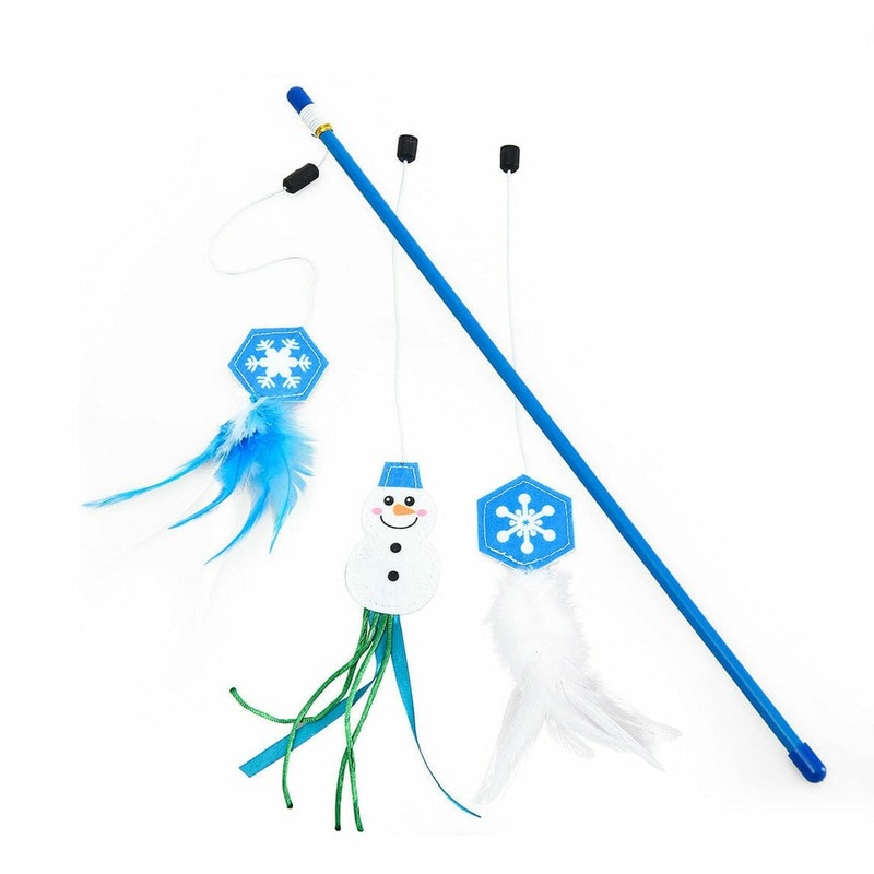 Xmas Playing rod with 2 toys 46,5x19cm blue