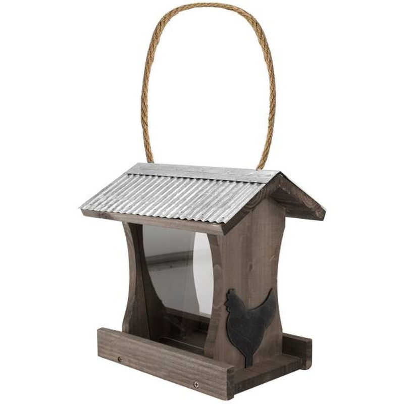 Woodlink Hanging Mount Backyard Rustic Farmhouse Hopper Wild Bird Feeder
